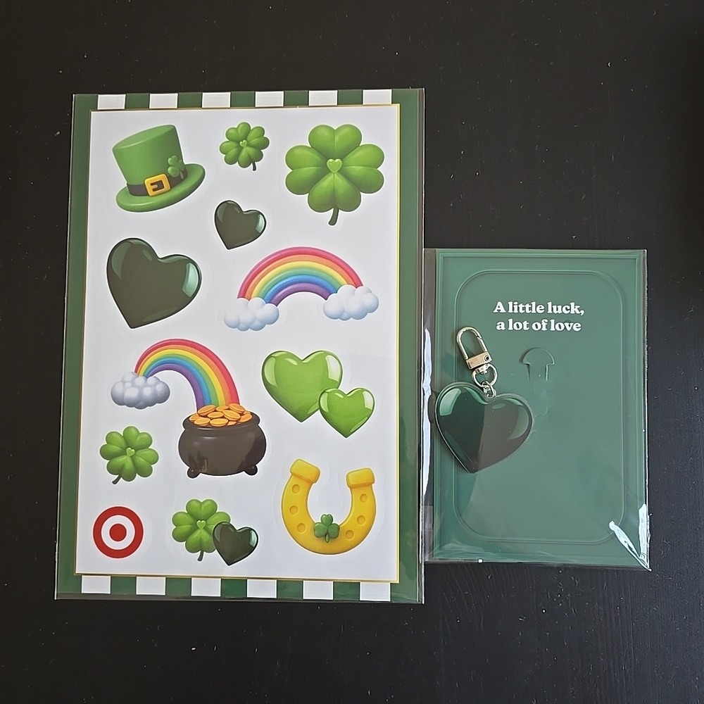 Target St. Patrick's Day Sticker and Keychain Set